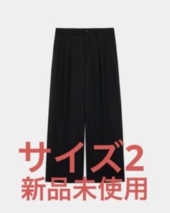 MARAKAWARE ウール2/80トロ／トリプルプリーテッドワイドトラウザーズ 