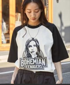 未使用品☆MONO-MART☆ ラグランTシャツ ホワイト×ブラックのサムネイル