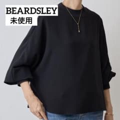 BEARDSLEY ビアズリー ニットコンビドルマンブラウス ブラック - メルカリ