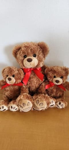 テディベアぬいぐるみ3体セットのサムネイル