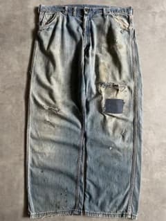 ぶ*こ様 60s Wrangler デニムペインターパンツ 極太 襤褸 雰囲気 ぶ*こ様 60s Wrangler デニムペインターパンツ 極太 襤褸 雰囲気