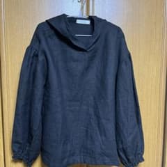 起毛リネンフード付きブラウスのサムネイル