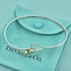 Tiffany ティファニー フック&アイ バングル コンビ ダブルハート 希少