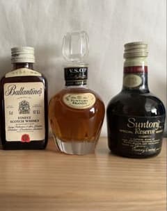 未開栓】古酒 ウィスキー・ブランデーセットミニボトル 3本セット