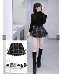 GRL インパン付きチェック柄プリーツミニスカート@最終値下げ 10日までのサムネイル