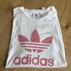 adidas 半袖Tシャツ ホワイト×ピンクのサムネイル