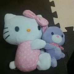 可愛いハローキティのぬいぐるみですのサムネイル