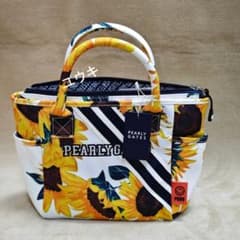 PEARLY GATES ひまわり柄トートバッグ ゴルフ小物バッグ 収納バッグ PEARLY GATES ひまわり柄 ゴルフバッグ ゴルフ収納バッグ - メルカリ