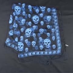 Alexander McQueen　スカル柄　スカーフ　ドクロ　swag y2k Alexander McQueen スカル柄 スカーフ ドクロ swag y2k - メルカリ