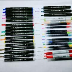 FLUENTLY ダイソー コピック風 100均マーカー カラーペン 34本 - メルカリ