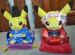 廃盤品タグ付きポケモン京都　舞妓　限定ピカチュウぬいぐるみ　ペア　pokemon 廃盤品タグ付きポケモン京都 舞妓 限定ピカチュウぬいぐるみ ペア