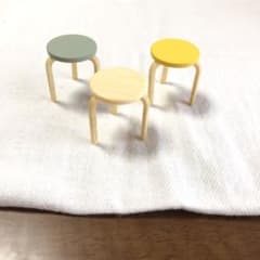 artek ミニチュア家具　スツール60 3色セットのサムネイル