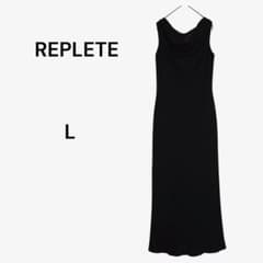 リプリート REPLETE ノースリーブ ロングドレス 11AR L ブラックのサムネイル