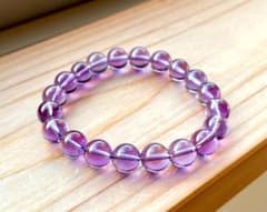★透明度抜群　希少★最高品質　バイカラーアメジスト　ブレスレット　9mm　紫水晶