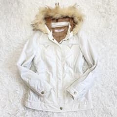 美品】レッドヴァレンティノ 中綿ジャケット Vロゴ リアルファー 