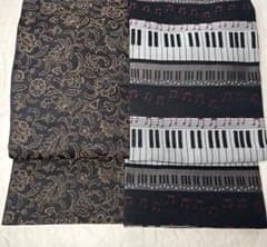 おりびと 半幅帯　小袋帯　リバーシブル　ふりふ　鍵盤　音符 おりびと 半幅帯 小袋帯 リバーシブル 鍵盤 音符 ふりふ購入 - メルカリ