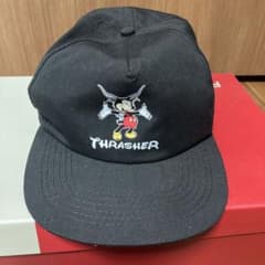 THRASHER MICKEY CAP 黒 キャップ 横山健 スラッシャー 激レア新品THRASHER ミッキーキャップ Hi-STANDARD横山健 - メルカリ