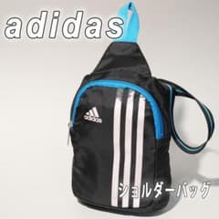 adidas ショルダーバッグ 黒/青のサムネイル