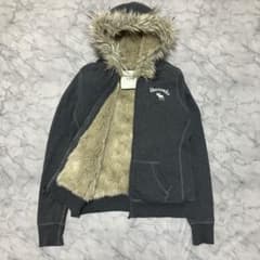 希少】y2k 00s アバクロ ファージップパーカー 短丈 ワンポイントロゴ