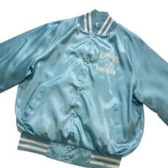 80s 90s USA製 ナイロン スタジャン L サックスブルー 白 - メルカリ