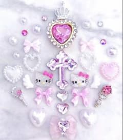 ネイルパーツ ネイル まとめ売り かわいい ピンク パール ストーン 218