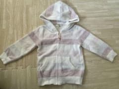 ジェラートピケ 子供用　ボーダー パーカー XXSのサムネイル
