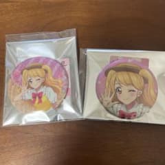 アイカツ】グリッター缶バッジ カントリーワンピース 夏樹みくる 2点