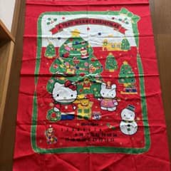 1992年製 サンリオ クリスマス ハローキティ 生地 タペストリー 