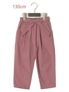 ウエストリボン ロングパンツ エッグプラントパープル 130cmのサムネイル