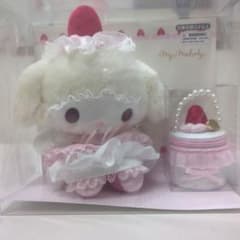 サンリオいちごホイップケーキ　マイメロディぬいぐるみ&アクセサリーケース