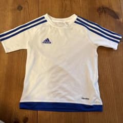 子ども用 adidas climalite シャツ ホワイト/ブルーのサムネイル