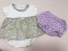 ロンパース80⭐︎メゾピアノパンツ70⭐︎2点セットのサムネイル
