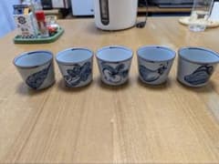 美品 そばちょこ5個セット 野菜 絵柄のサムネイル
