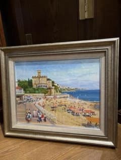 日高蔀 作品 油絵 油彩画 海岸風景画 額装 F6 - メルカリ