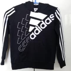 中古・adidas キッズ パーカー ブラック130cmのサムネイル