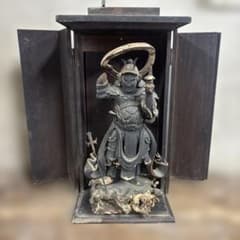 毘沙門天玉眼仏像 목조 하나님