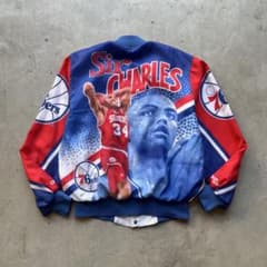 90s chalk line 76ers チャールズバークレー　スタジャン 90s chalk line 76ers チャールズバークレー スタジャン - メルカリ