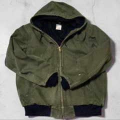 Carhartt アクティブジャケット モスグリーン ペンキ飛び USA古着のサムネイル