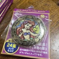 Disney 24K Gold Plated Badge アリエルのサムネイル