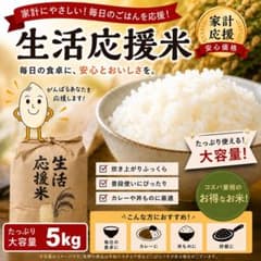 送料無料 新米 令和8年産国産米 生活応援米 5kgのサムネイル