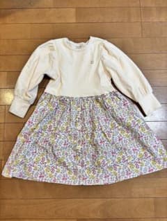 petit main 花柄ドッキングワンピース 120cmのサムネイル