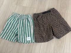 ハーフパンツ 2点セット ボーダー ヒョウ柄のサムネイル