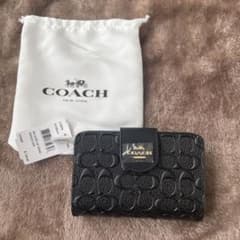 COACH 二つ折り財布 ブラックのサムネイル