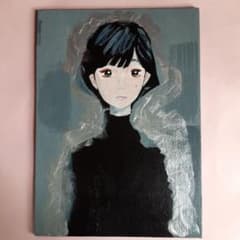 「静寂を聴く」＊A4サイズ アクリル画　手描き原画 女性の横顔 静寂を聴く」＊A4サイズ アクリル画 手描き原画 女性の横顔 - メルカリ