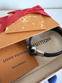 LOUIS VUITTON レザーブレスレット ブラックのサムネイル