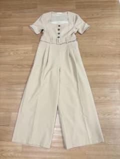ECLIN ベージュ サロペット オールインワンのサムネイル