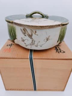 d803 菓子器 喰籠 織部 梅村晴峰 木箱 茶道具 古物 - メルカリ