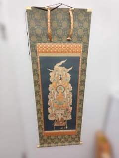 高級掛け軸 真言十三佛 大師付 5尺 金襴仕立 仏事 法要 追善供養 掛軸