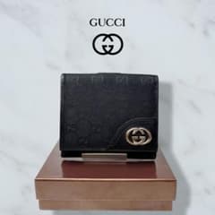 極美品 GUCCI 二つ折り財布 インターロッキングG GGキャンバス 08