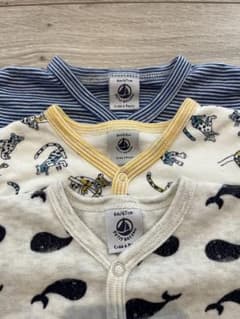 Petit Bateauベビー服 ロンパース 3点セット 6m 67のサムネイル